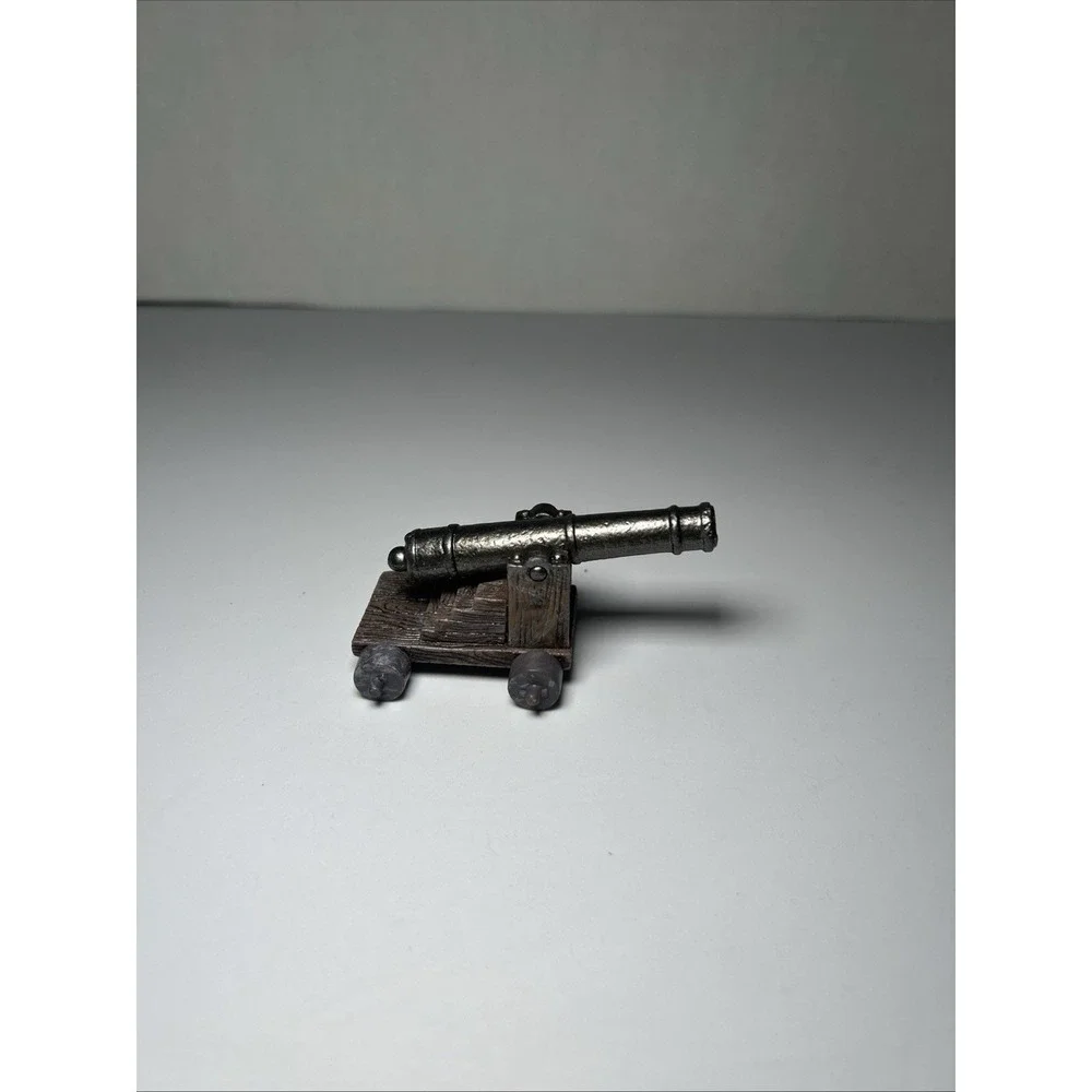 Vtg Penn Craft Cast Iron Mini Cannon Pirate Ship 3
